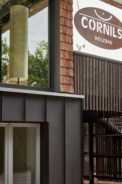 Half’n’half cladding with wood and steel, Schleusenberg 1, 23896 Panten